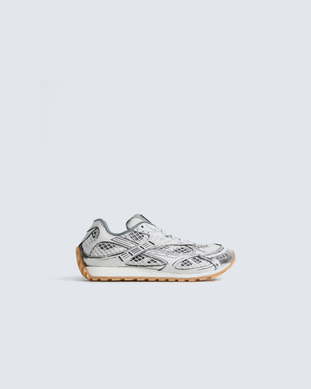 BOTTEGA VENETA Orbit “Silver / White / Optic White Rubber” Sneakers