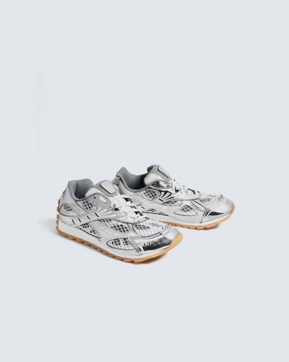 BOTTEGA VENETA Orbit “Silver / White / Optic White Rubber” Sneakers