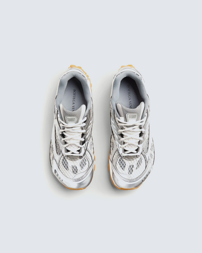 BOTTEGA VENETA Orbit “Silver / White / Optic White Rubber” Sneakers