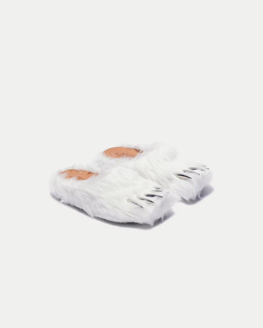 Bravest Studios 'White' Bear Claw Mules