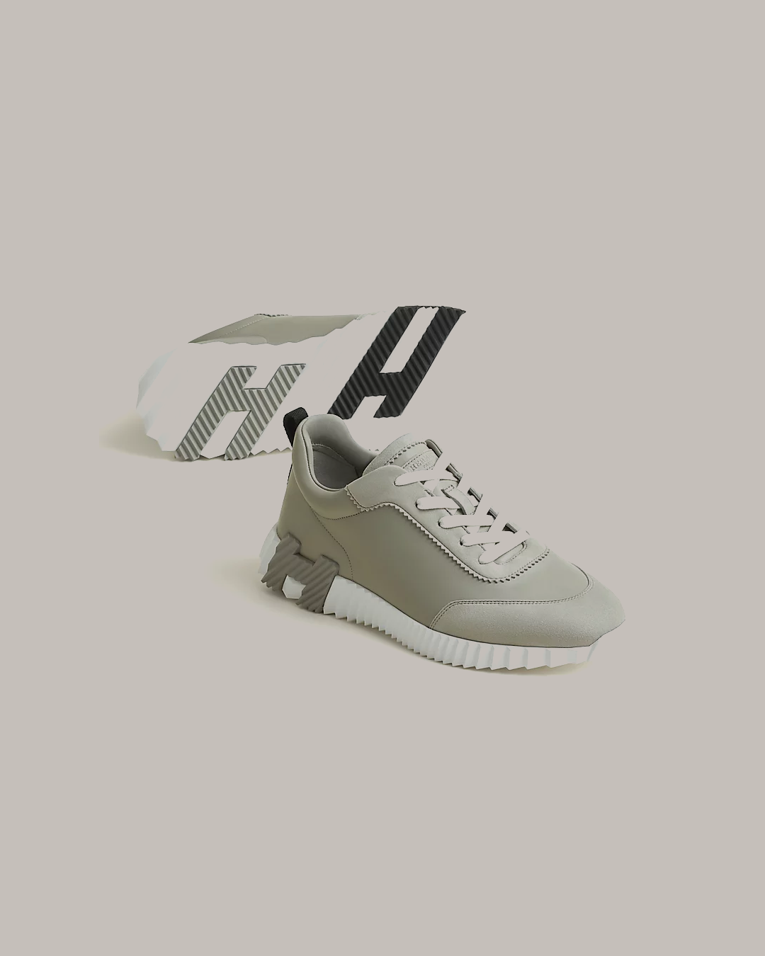 Hermès Bouncing “Gris Arctique” Sneakers