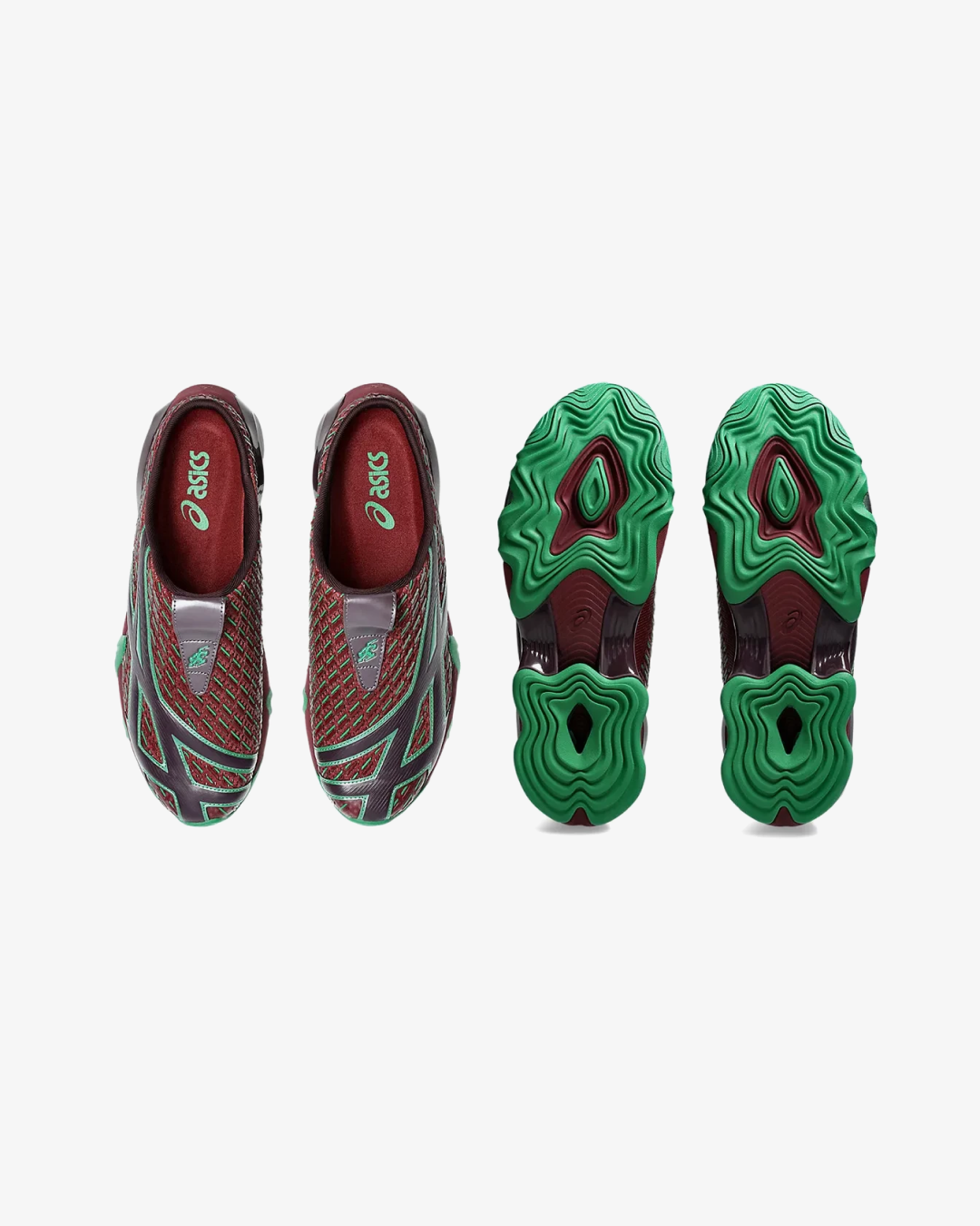 Kiko Kostadinov x  Asics Novalis Gel-Styrax 'Brown/Green' Mule