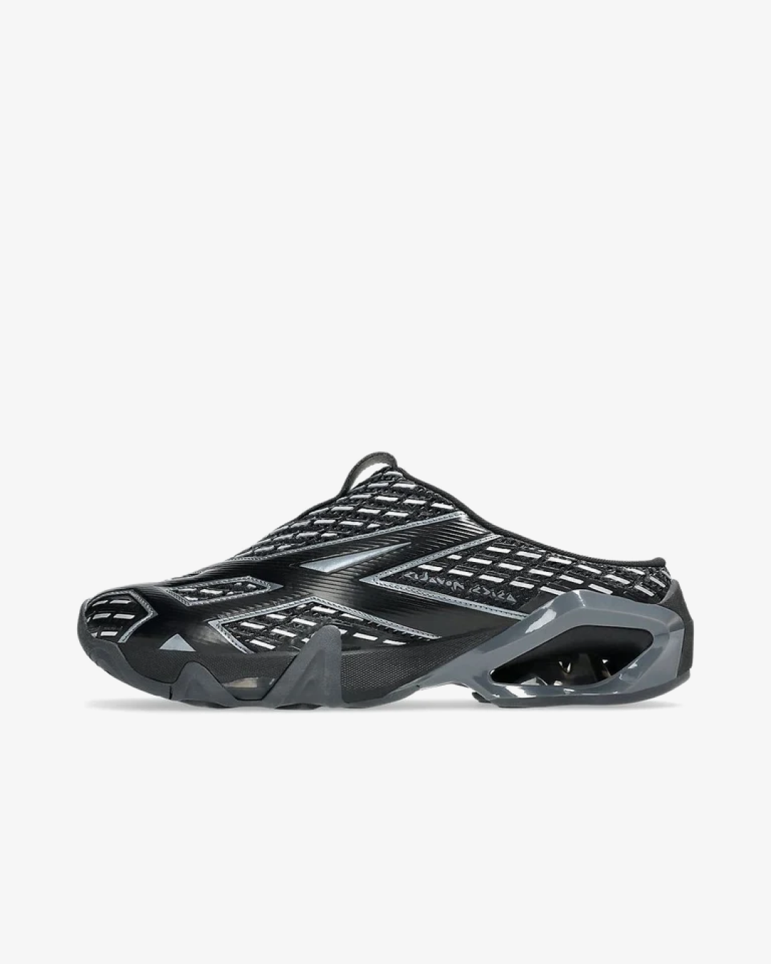 Kiko Kostadinov x  Asics Novalis Gel-Styrax 'Black/Silver' Mule