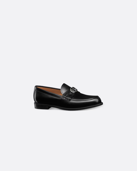 Christian Dior Black Polished Calfskin Granville Loafer