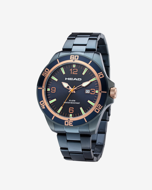 Head Rome 2 Blue/Rose Gold Wristwatch