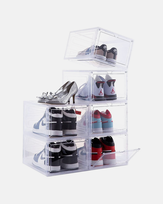 Set of Stackable Clear Shoe Boxes