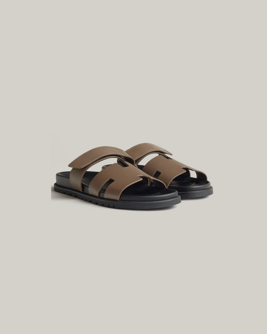 Hermes Chypre Sandals "Grey"