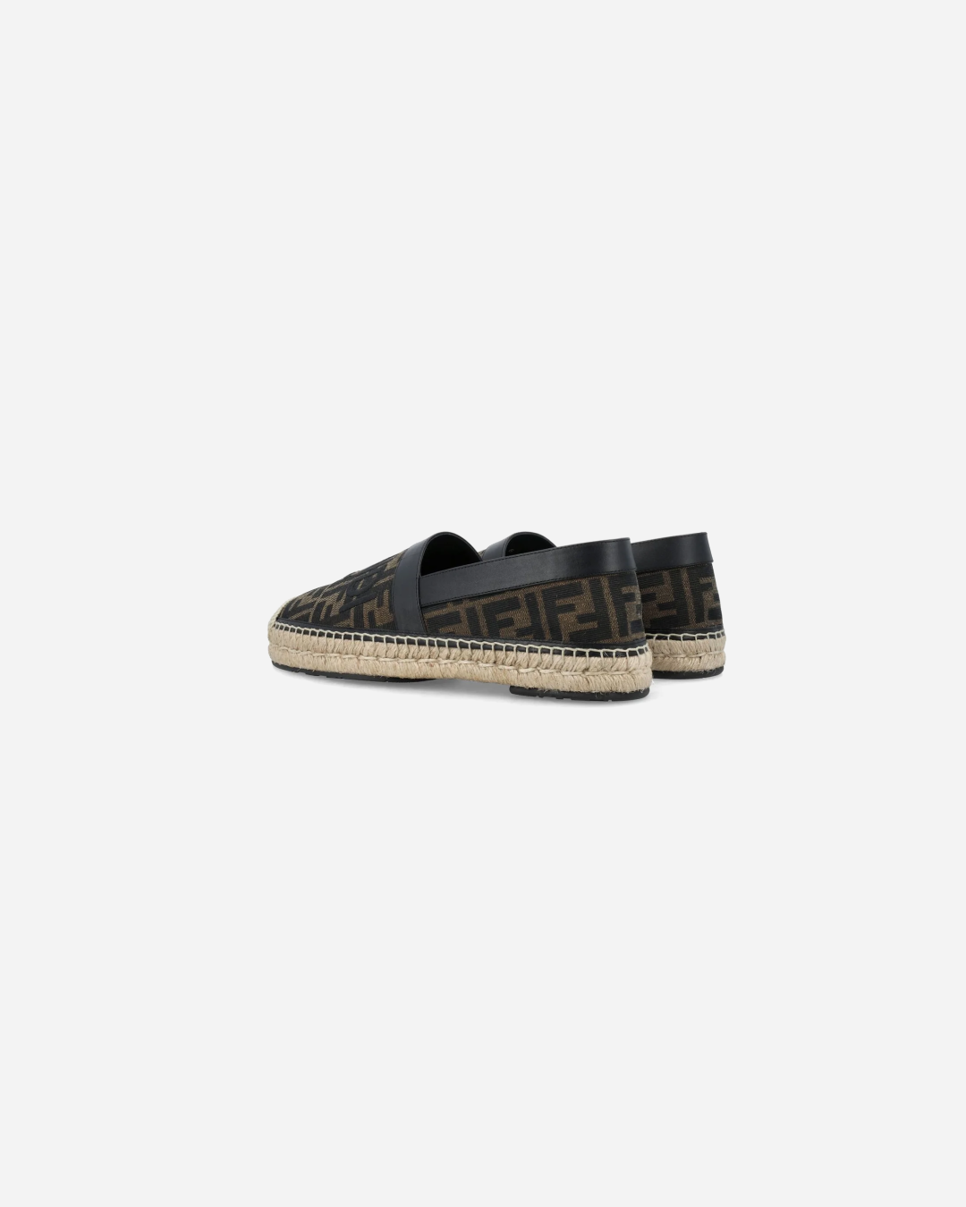 Fendi Men's FF Logo Nylon/Leather Espadrilles.