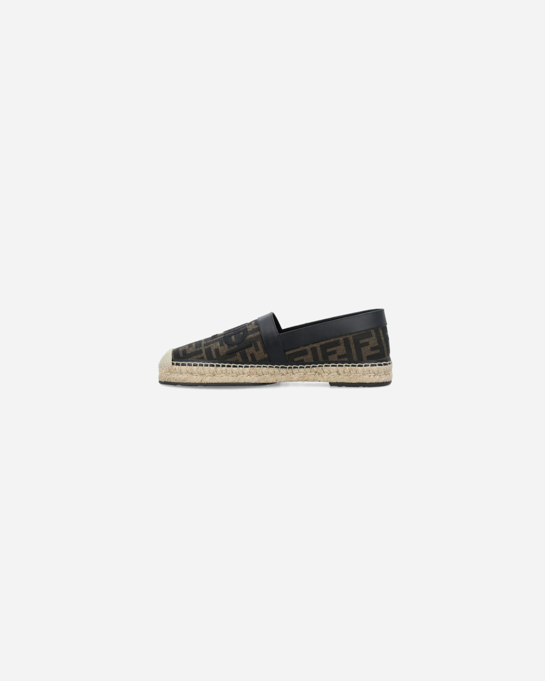 Fendi Men's FF Logo Nylon/Leather Espadrilles.