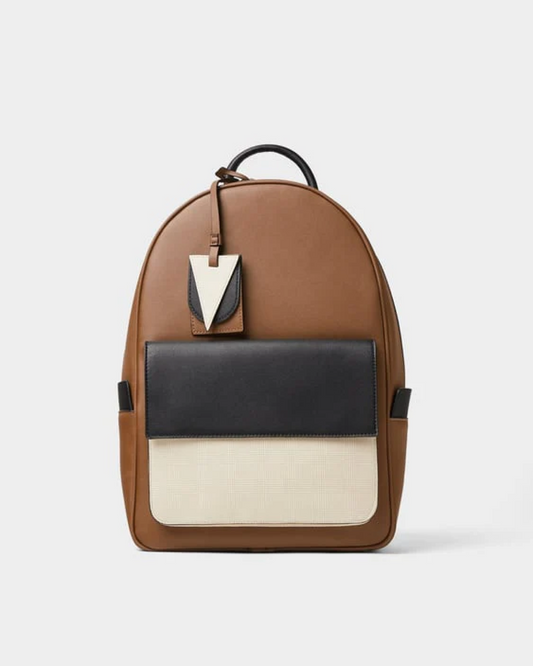 Zara Tricolor Leather Backpack